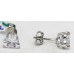 Heart Stud Earrings Silver 925 Sterling Women Zircon Gem Stone Handmade Traditional Gift E501